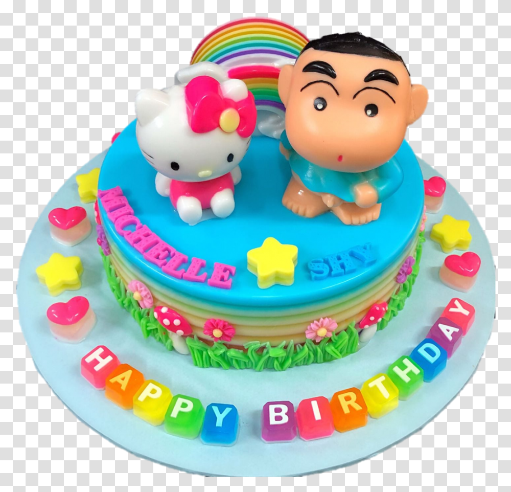 Crayon Shin Chan Download Birthday Cake, Dessert, Food Transparent Png