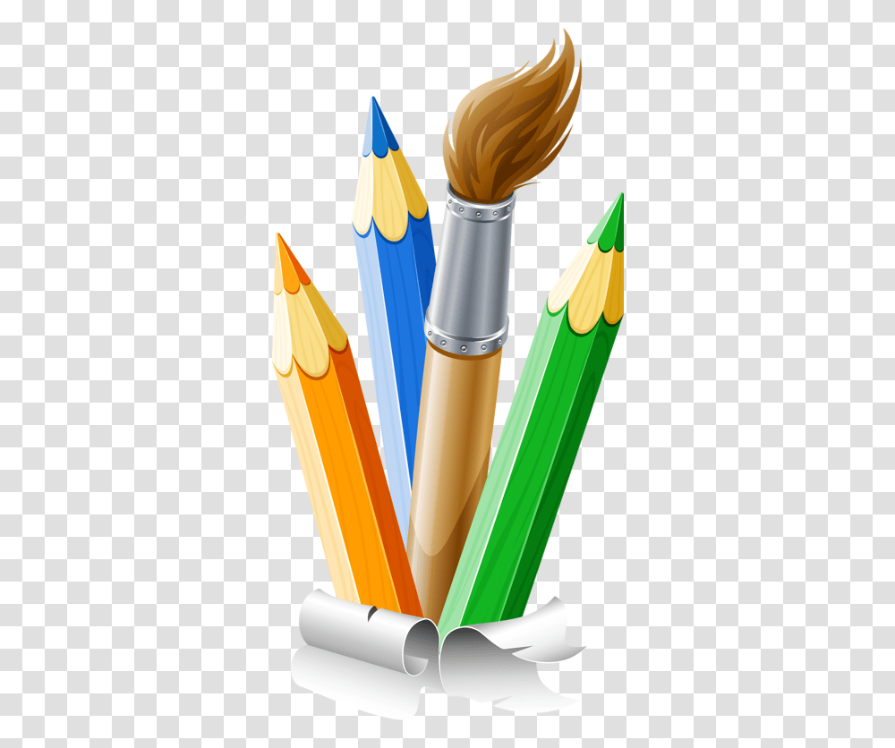 Crayons Ecole Scrap Couleurs Pencils And Brushes Transparent Png