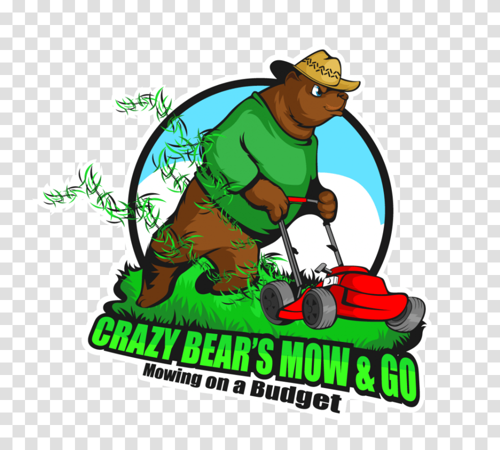 Crazy Bears Mow Go, Tool, Lawn Mower, Person, Human Transparent Png