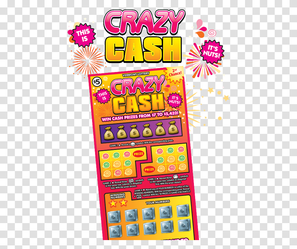 Crazy Cash Instant Game, Outdoors, Nature, Pac Man, Flyer Transparent Png