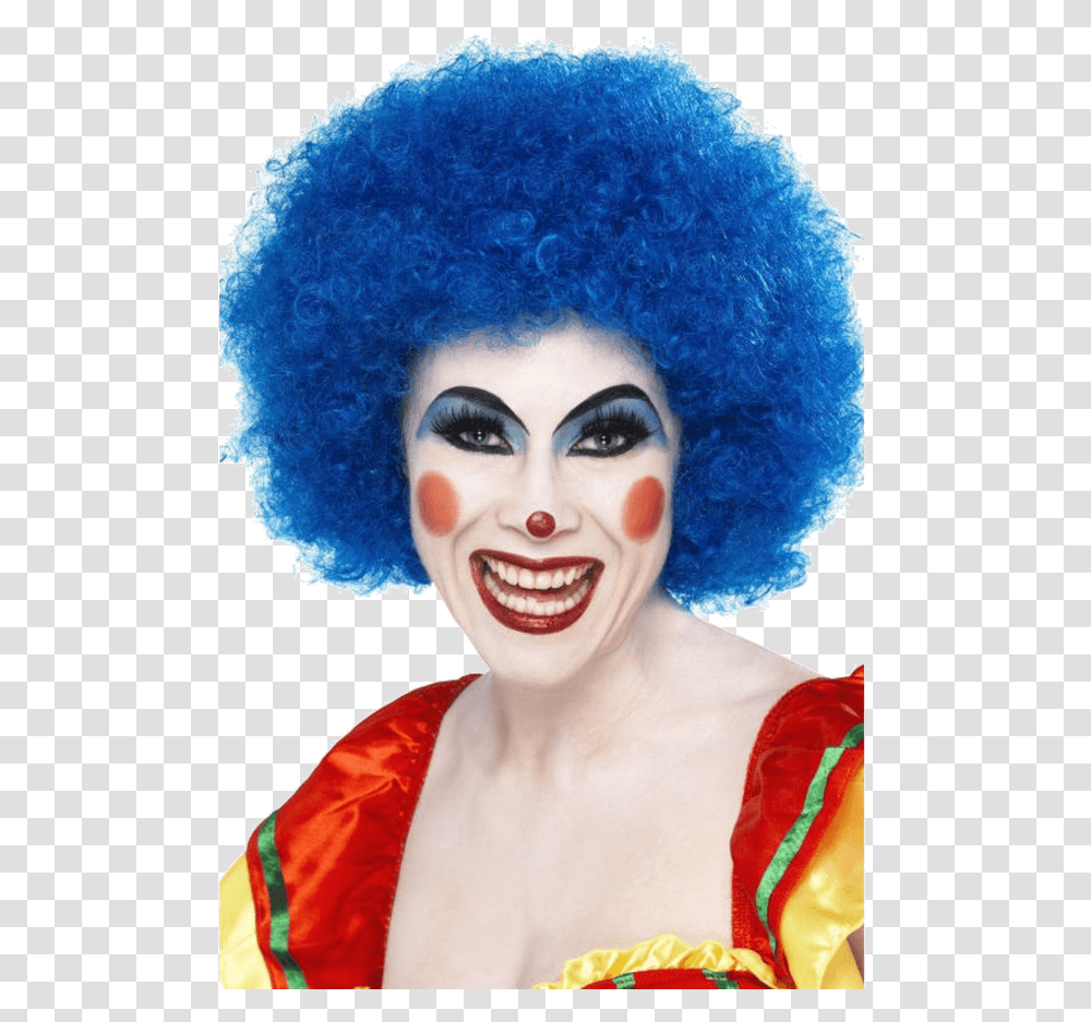 Crazy Clown Wig Blue 120g Smiffys Download Blue Clown Wig, Performer, Person, Human, Hair Transparent Png