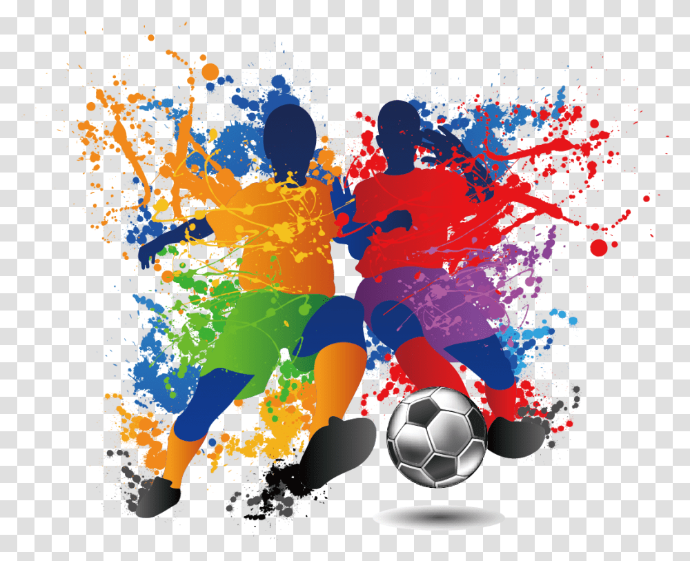Crazy Coated Color Football Illustration Player Futsal Futsal Player Futsal Vector, Graphics, Art, Soccer Ball, Team Sport Transparent Png