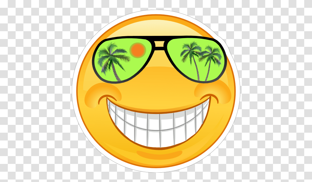 Crazy Cool Green Sunglasses Smiling Emoji Sticker Sunglasses Emoji Stickers, Doodle, Drawing, Art, Plant Transparent Png