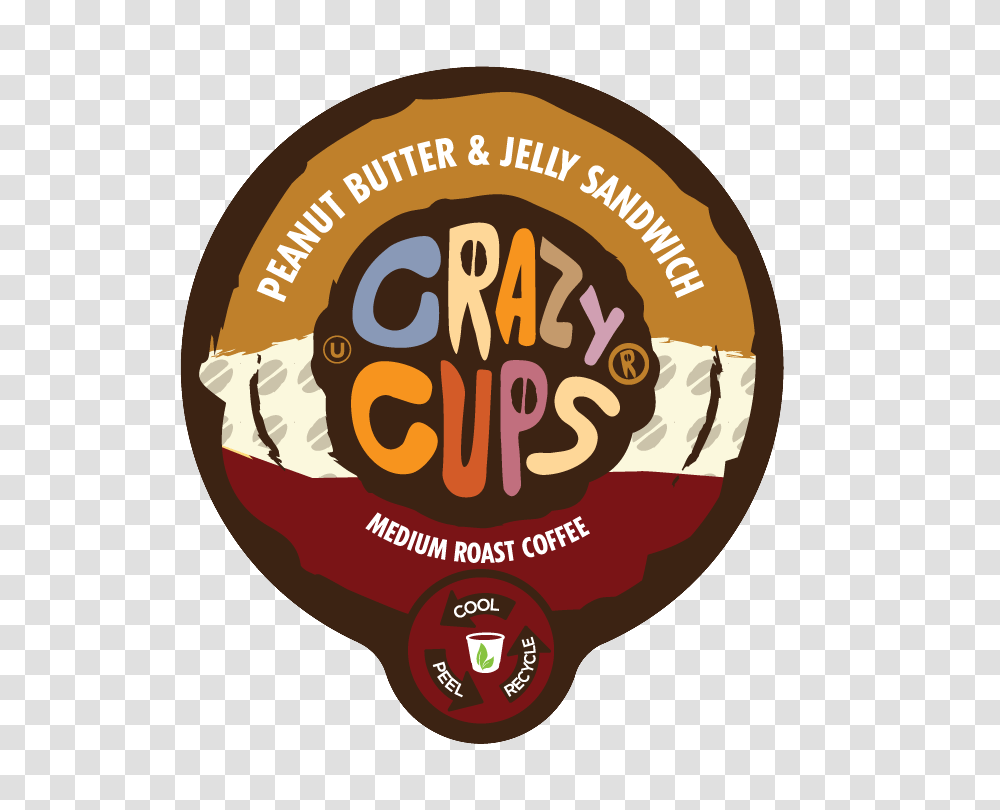 Crazy Cups Peanut Butter And Jelly Sandwich, Label, Ketchup, Food Transparent Png