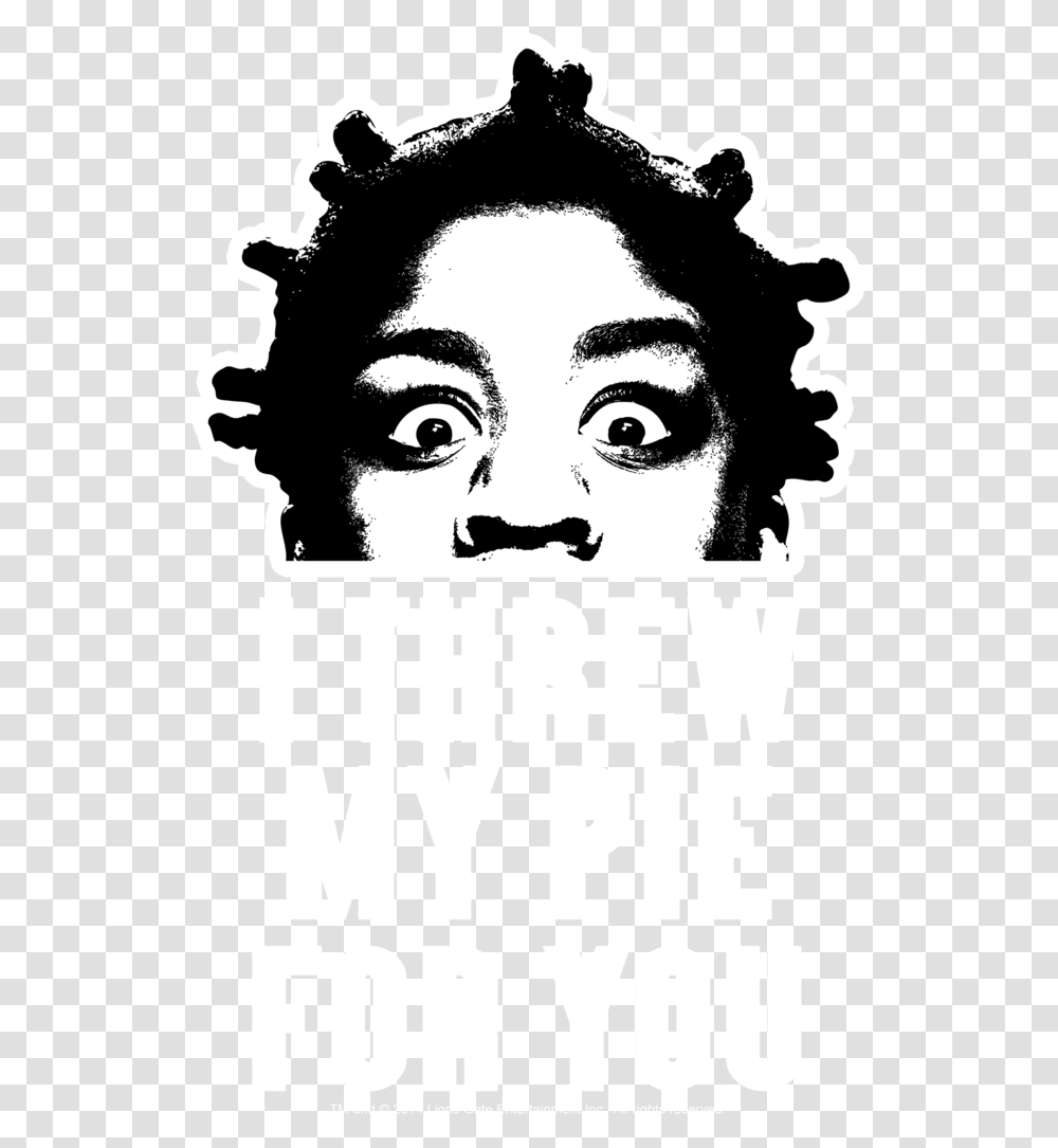 Crazy Eyes Threw My Pie Hoodie Illustration, Stencil, Face, Person, Human Transparent Png