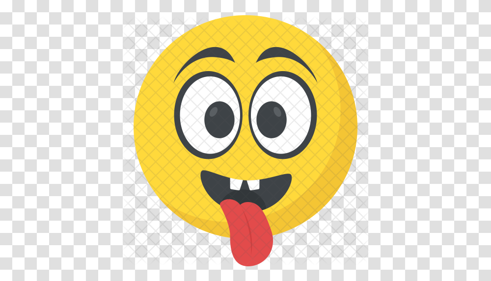 Crazy Face Icon Of Flat Style Icon, Pac Man, Fence Transparent Png