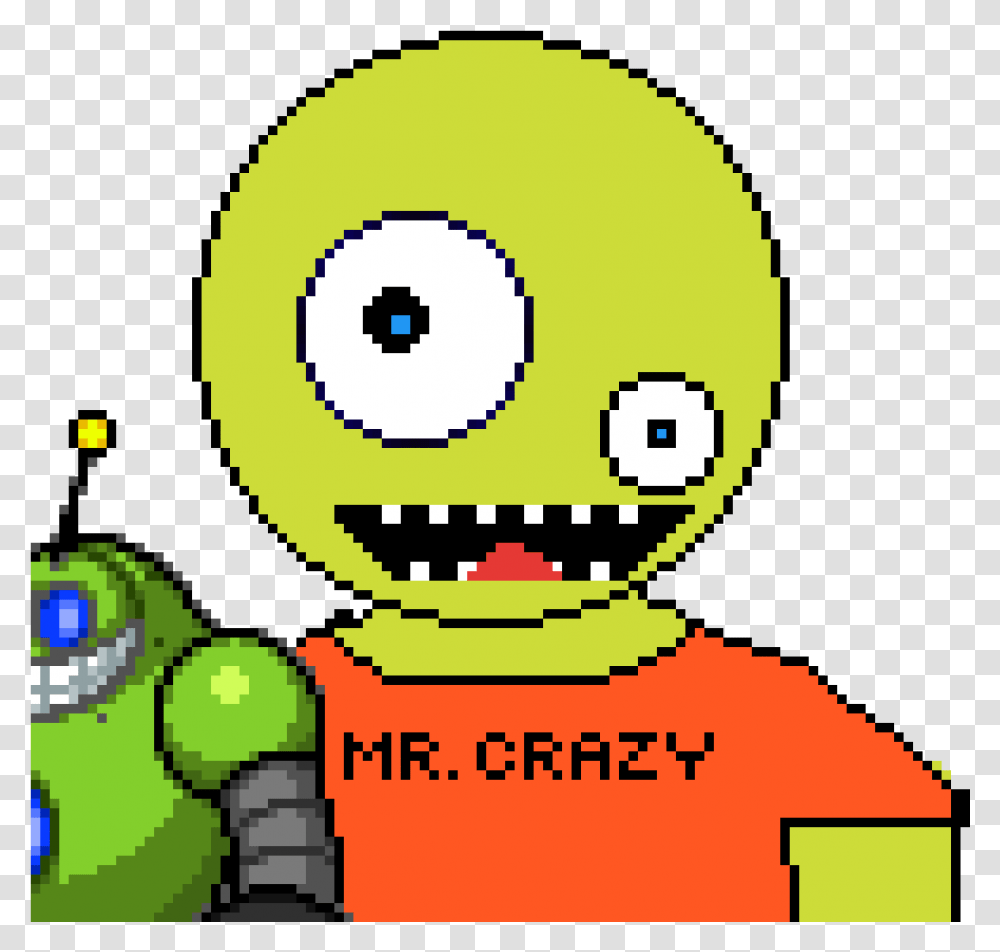 Crazy Man Cartoon, Robot, Green Transparent Png