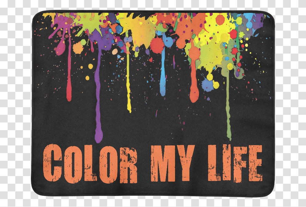 Crazy Multicolored Running Splashes Color My Life Beach Color Splash Black Background, Poster, Advertisement Transparent Png