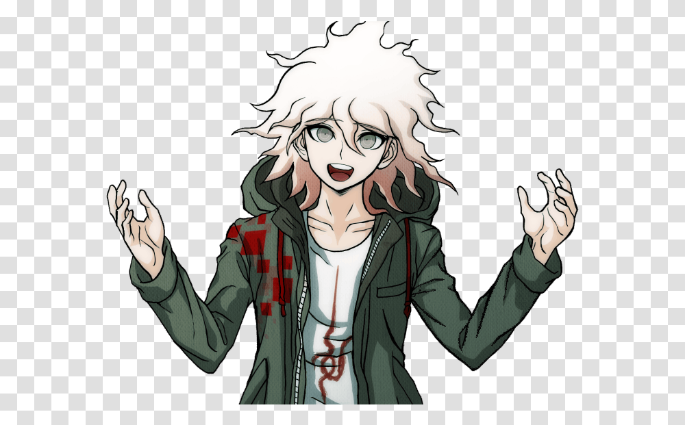 Crazy Nagito Komaeda Sprites, Manga, Comics, Book, Person Transparent Png