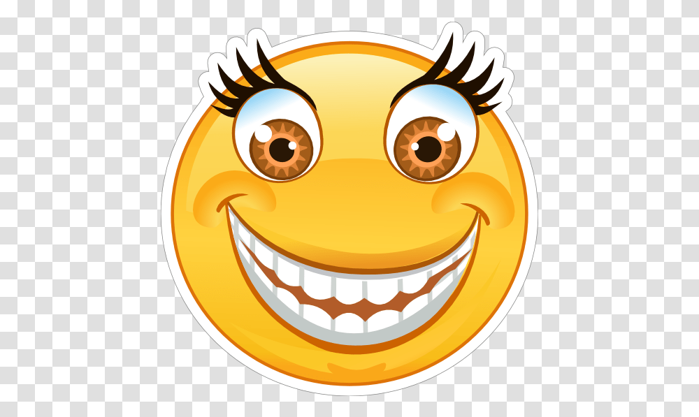 Crazy Wide Eyes Big Smile Emoji Sticker Big Smile Emoji, Teeth, Mouth, Birthday Cake, Dessert Transparent Png