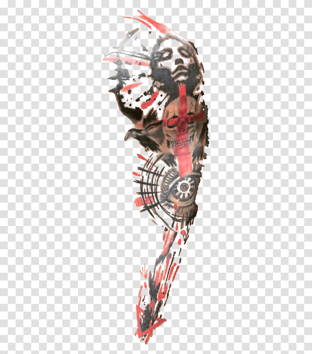 Crazzy Steve Arm Tattoo Arm Tattoo, Poster, Advertisement, Skeleton Transparent Png