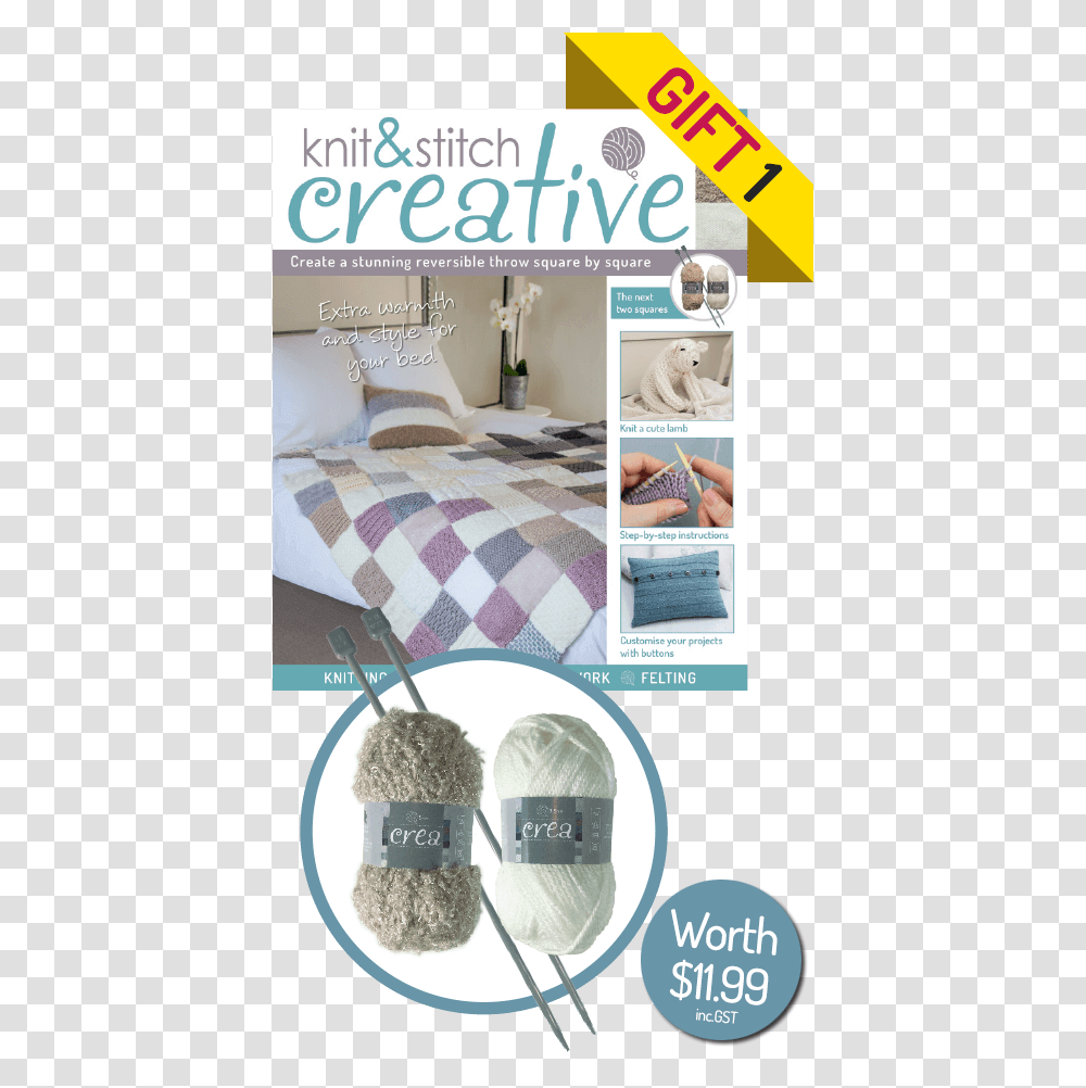 Crea Crafts Knit Stitch Creative Start Knitting Knit Amp Stitch Creative, Furniture, Person, Cushion, Bed Transparent Png