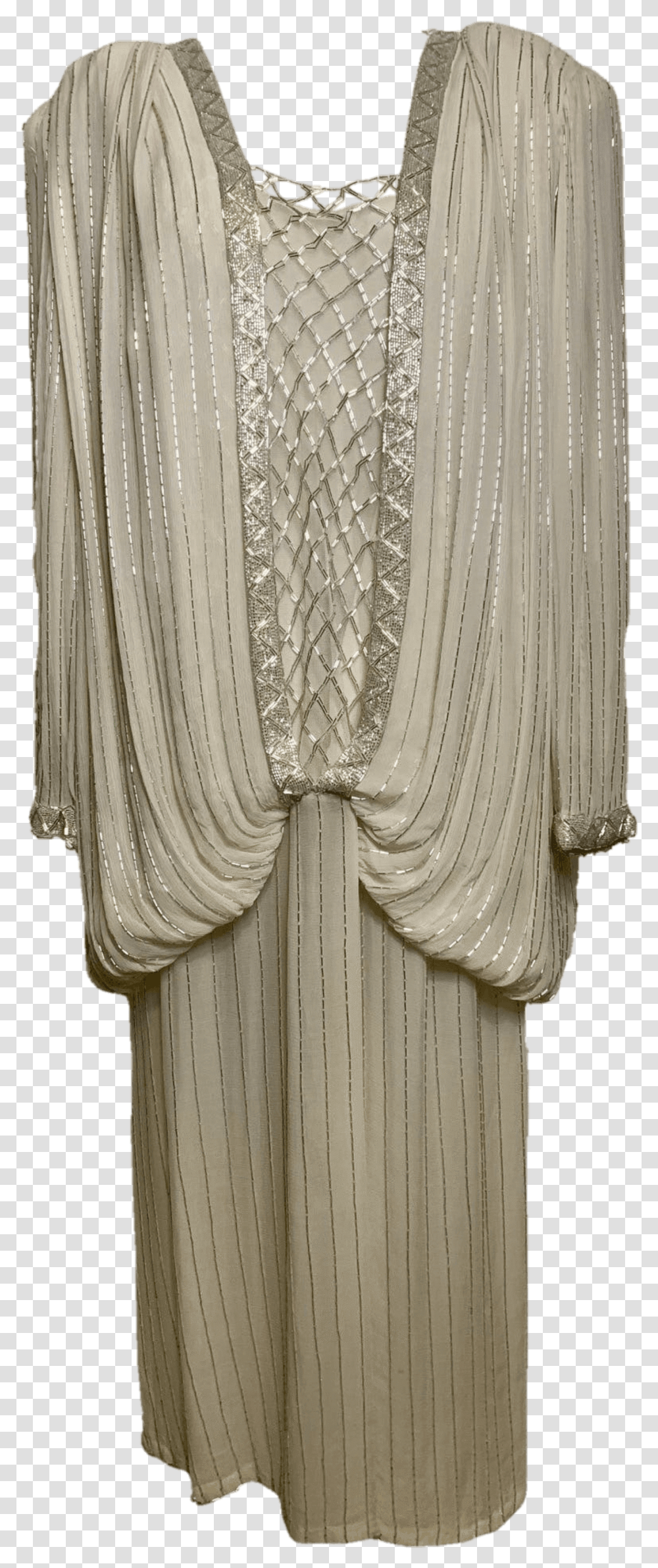 Cream Beaded Silk Flapper Style Dress By Judith Window Valance, Home Decor, Curtain, Lace, Sculpture Transparent Png