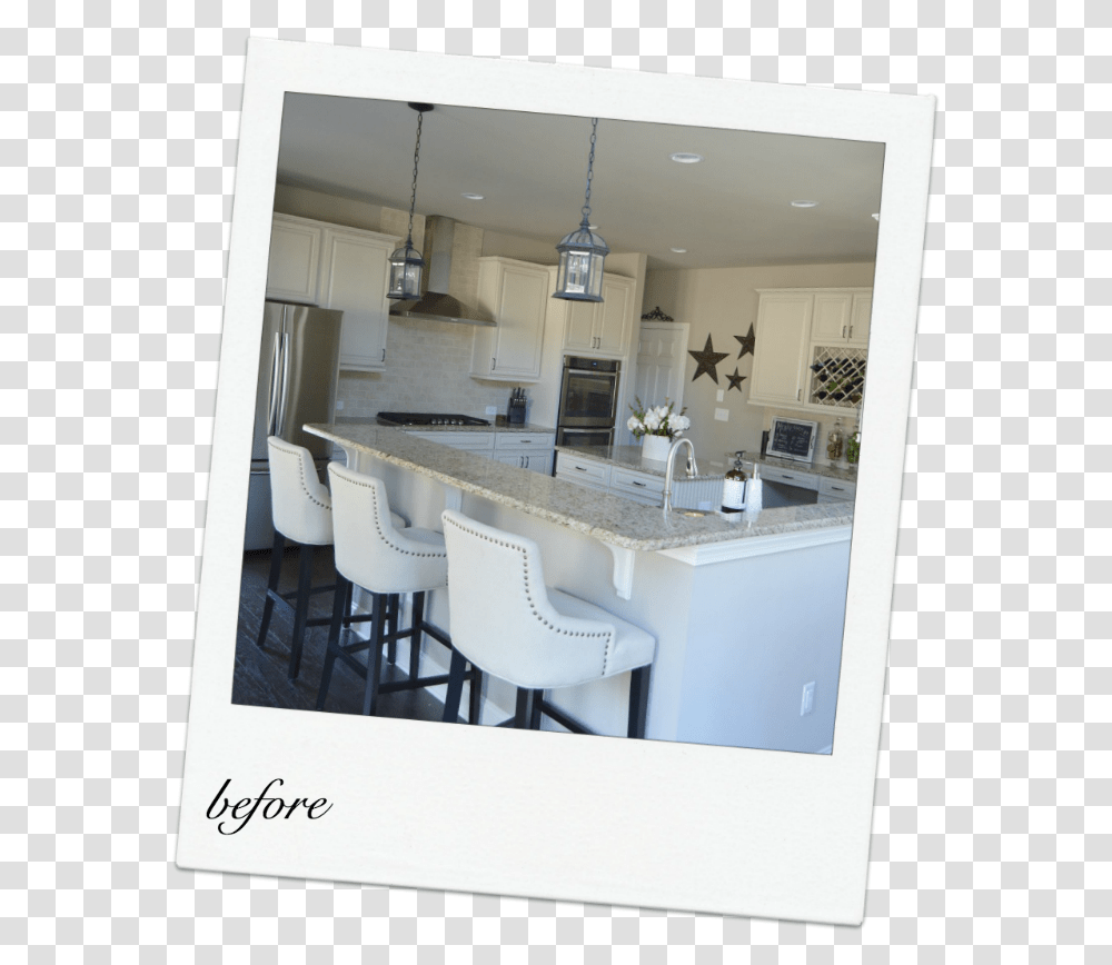Cream Cabinet Kitchen Makeover Reveal Interior Design, Indoors, Room, Chair, Furniture Transparent Png