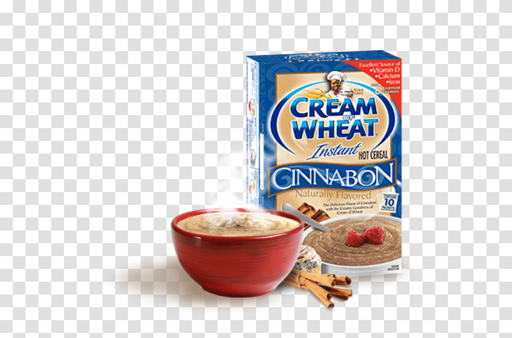 Cream Of Wheat Cinnabon Instant Hot Cereal Packets, Bowl, Soup Bowl, Food, Dish Transparent Png