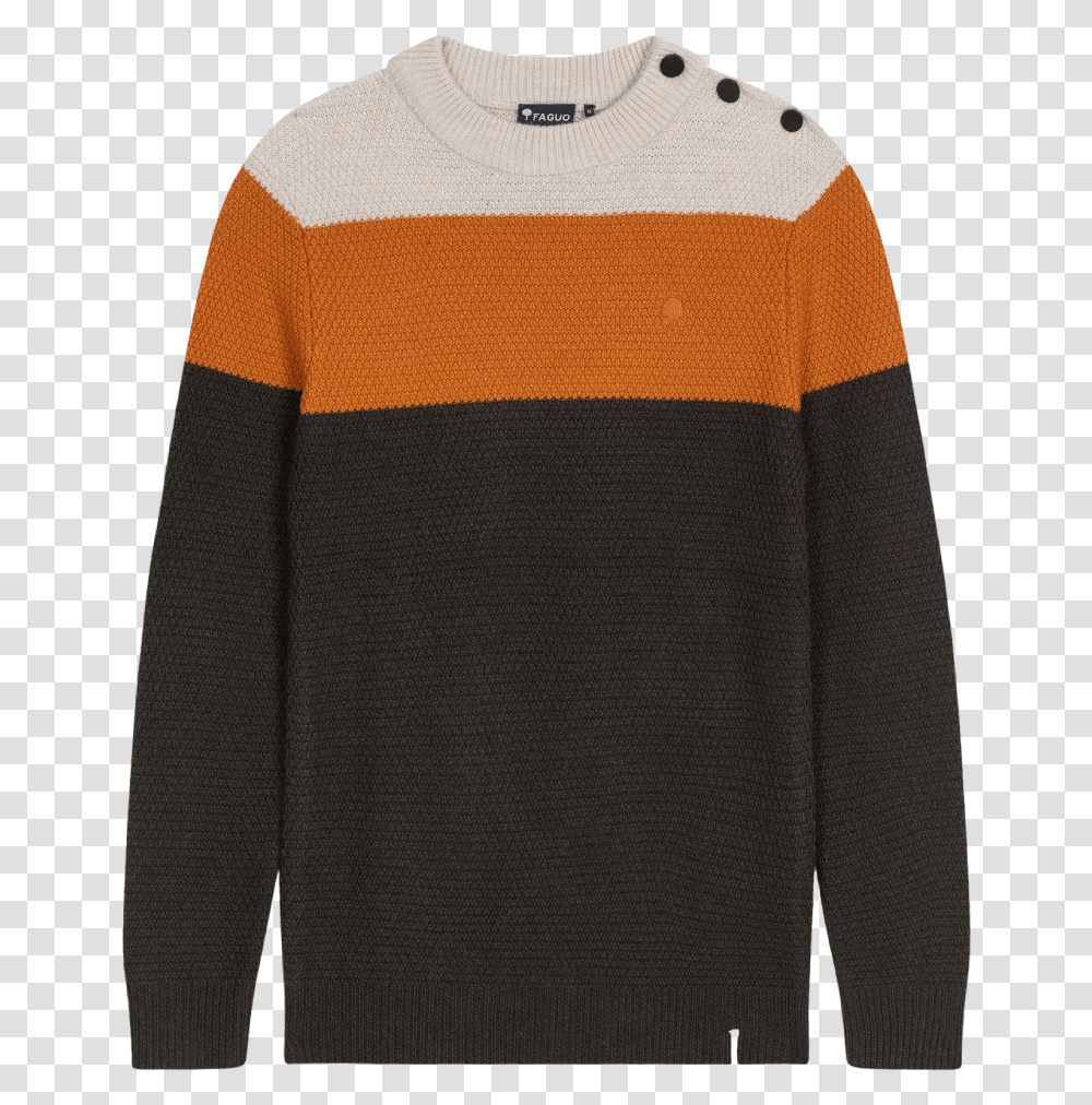 Cream Orange And Khaki Wool Lucio Sweater Sweater, Clothing, Apparel, Sleeve, Long Sleeve Transparent Png