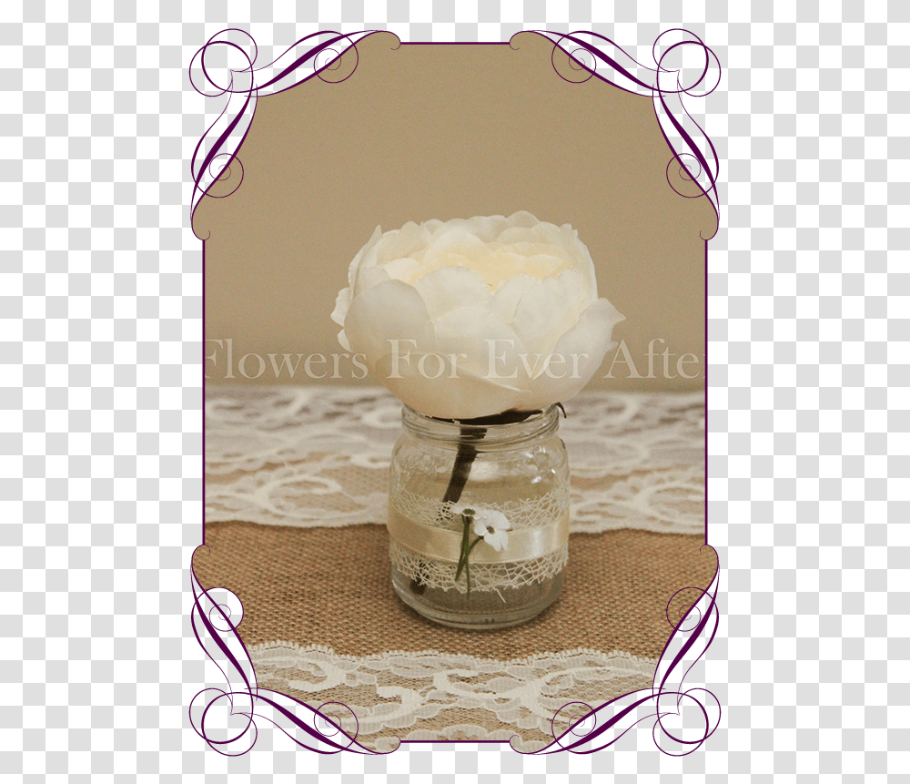 Cream Peony Silk Artificial Table Decoration Flower Girl Crowns Australia, Dessert, Food, Ice Cream, Sweets Transparent Png