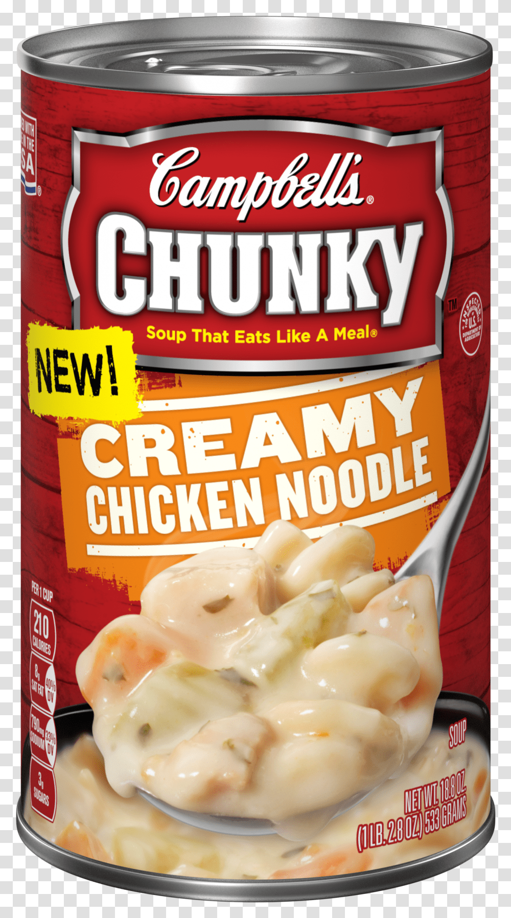 Creamy Chicken Noodle Soup Can Transparent Png