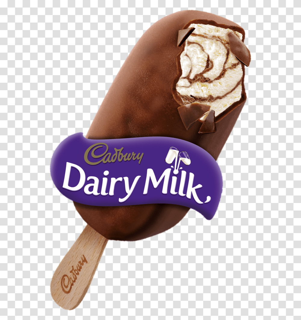 Creamy Vanilla Ice Cream With Cadbury Dairy Milk Chocolate Cadbury Ice Cream Stick, Dessert, Food, Creme, Person Transparent Png