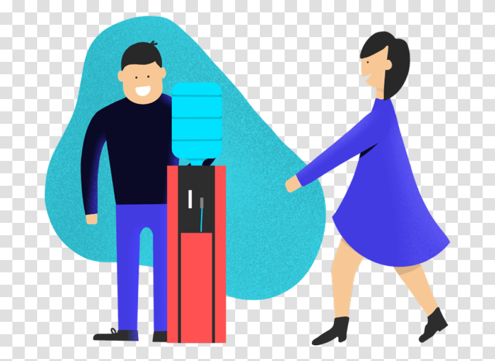 Create A 'water Cooler' Effect A Shared Space Where Clip Art, Person, Standing, Graphics, People Transparent Png