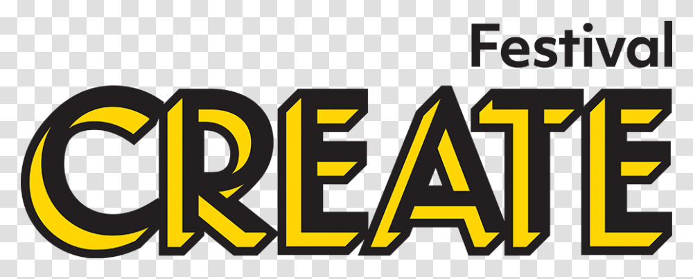 Create Festival Logo In Black And Yellow Create Festival, Number, Alphabet Transparent Png