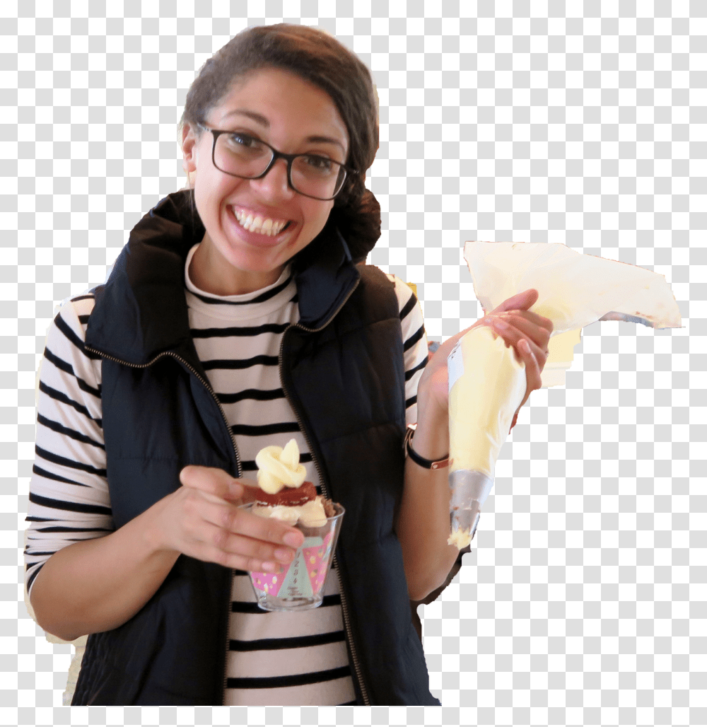 Create Your Cupcake Interactive Kit Girl, Person, Human, Finger, Eating Transparent Png