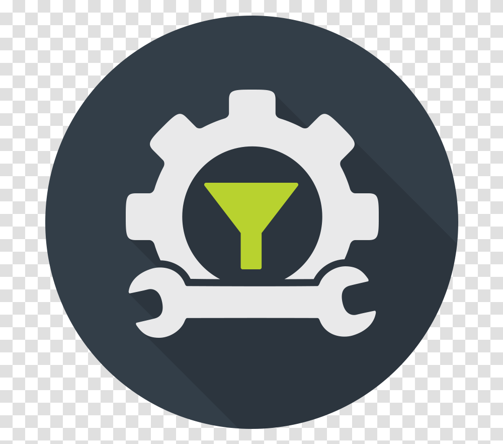 Create Your Funnel Vector White Gear Icon, Lighting, Machine, Spoke Transparent Png