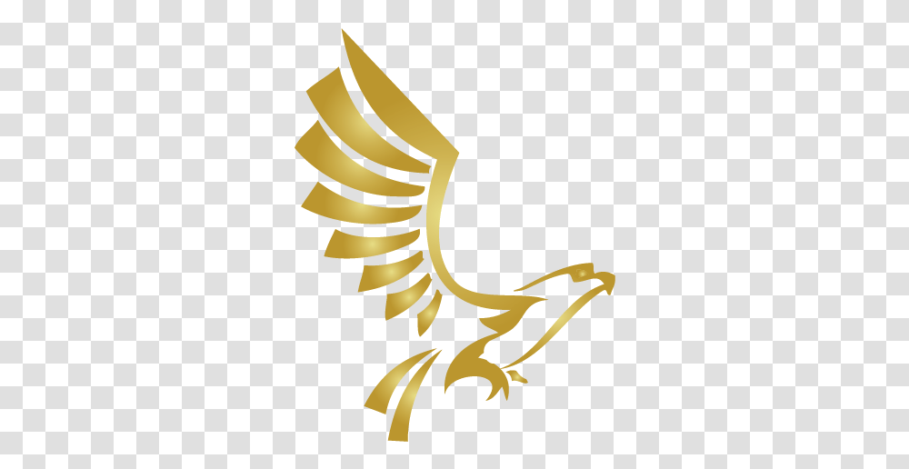 Create Your Own Eagle Fly Logo Template Gold Design Eagle Logo, Text, Symbol, Bird, Animal Transparent Png