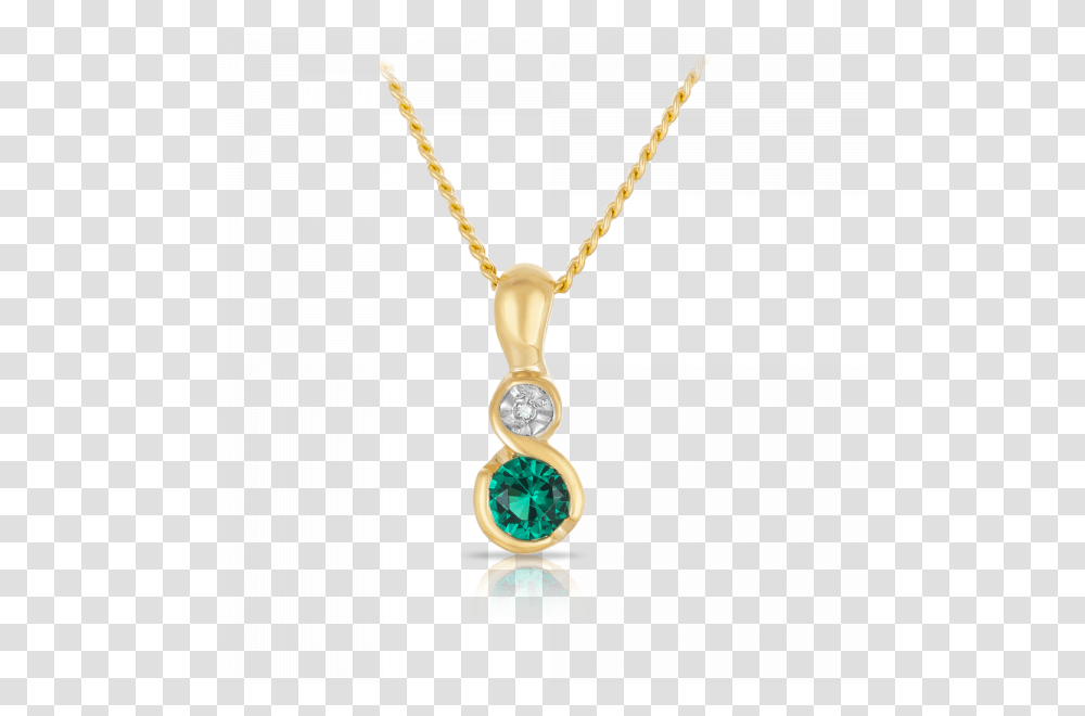 Created Emerald And Diamond Pendant Set In Yellow Gold, Gemstone, Jewelry, Accessories, Accessory Transparent Png