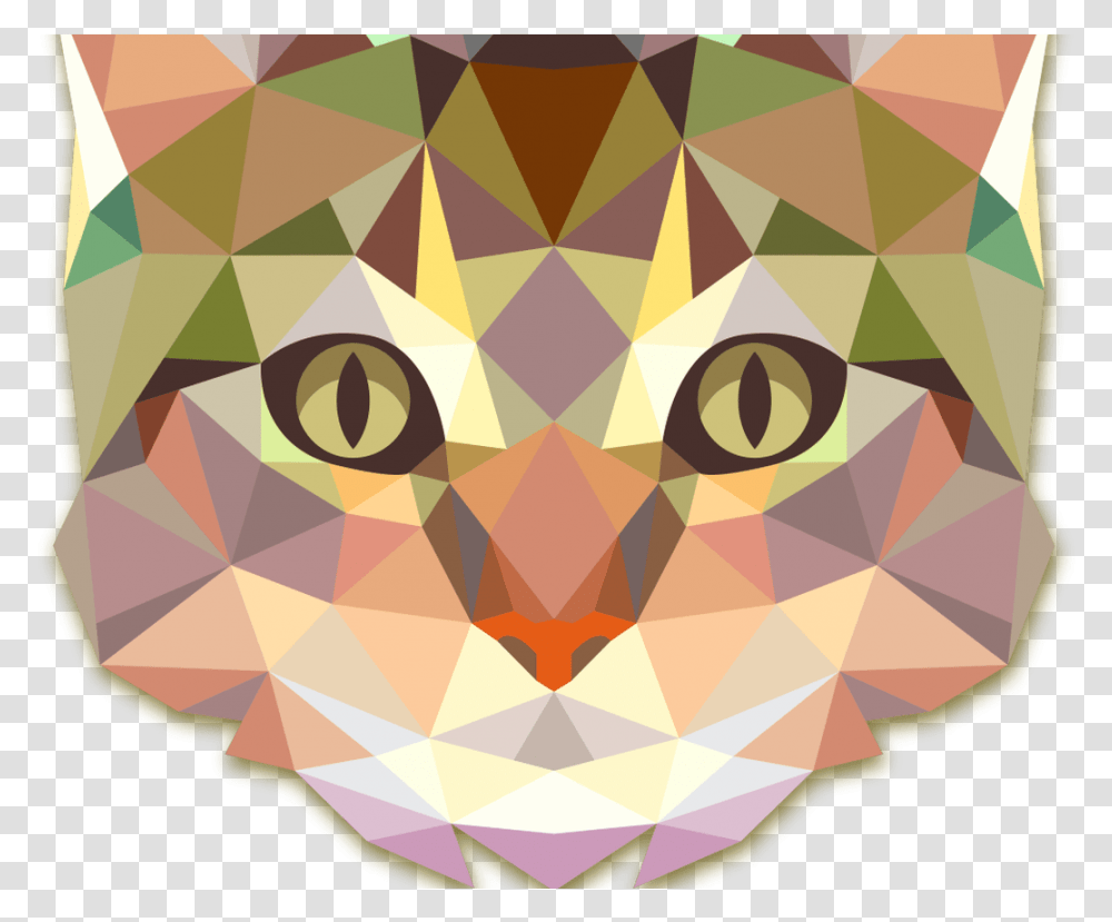 Createdprototype Geometric Cat Face Clipart Download, Rug, Floral Design, Pattern Transparent Png