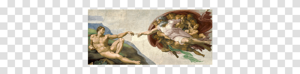 Creation Of Adam Painted By Michelangelo, Painting, Person, Human Transparent Png
