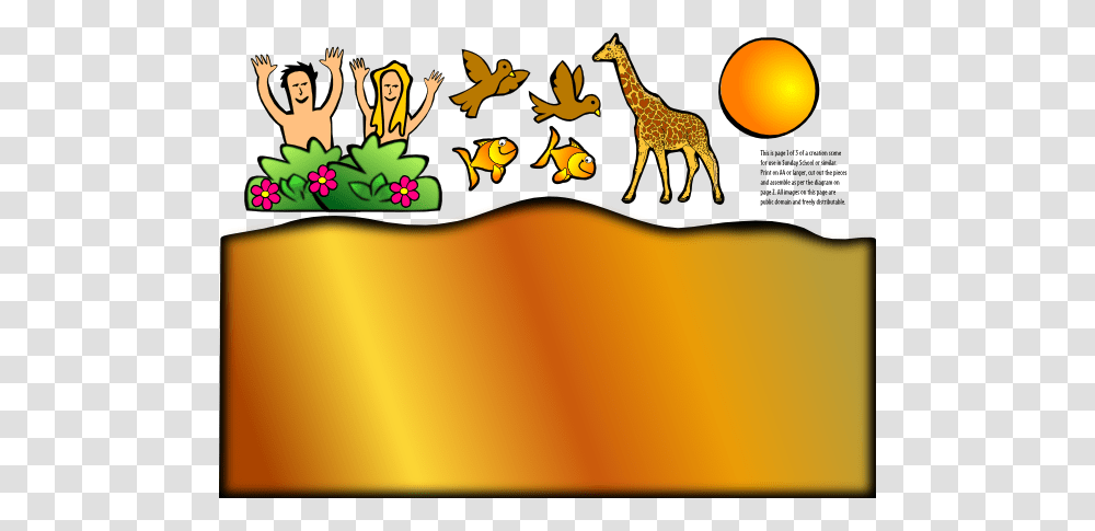 Creation Scene Giraffe Clip Art, Label, Wildlife Transparent Png