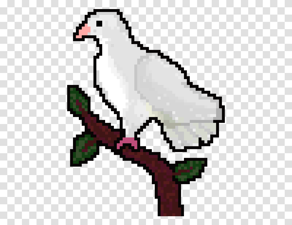 Creation White Dove Pixel Art Maker Bird, Animal, Plant, Text, Flower Transparent Png