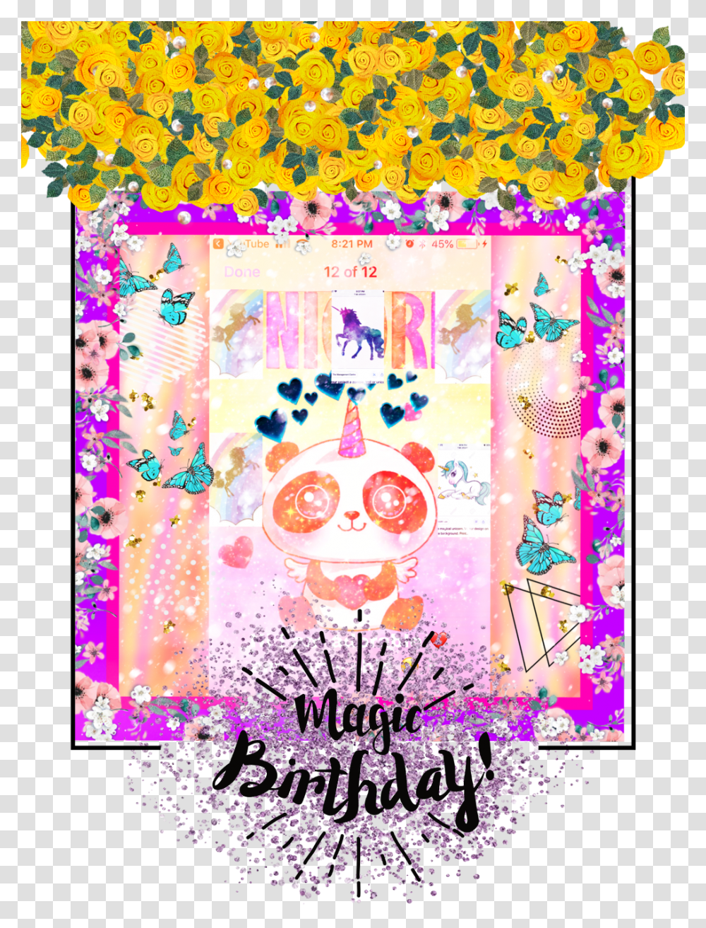 Creative Art Frame For Friends Birthday Poster, Paper, Pillow, Cushion Transparent Png