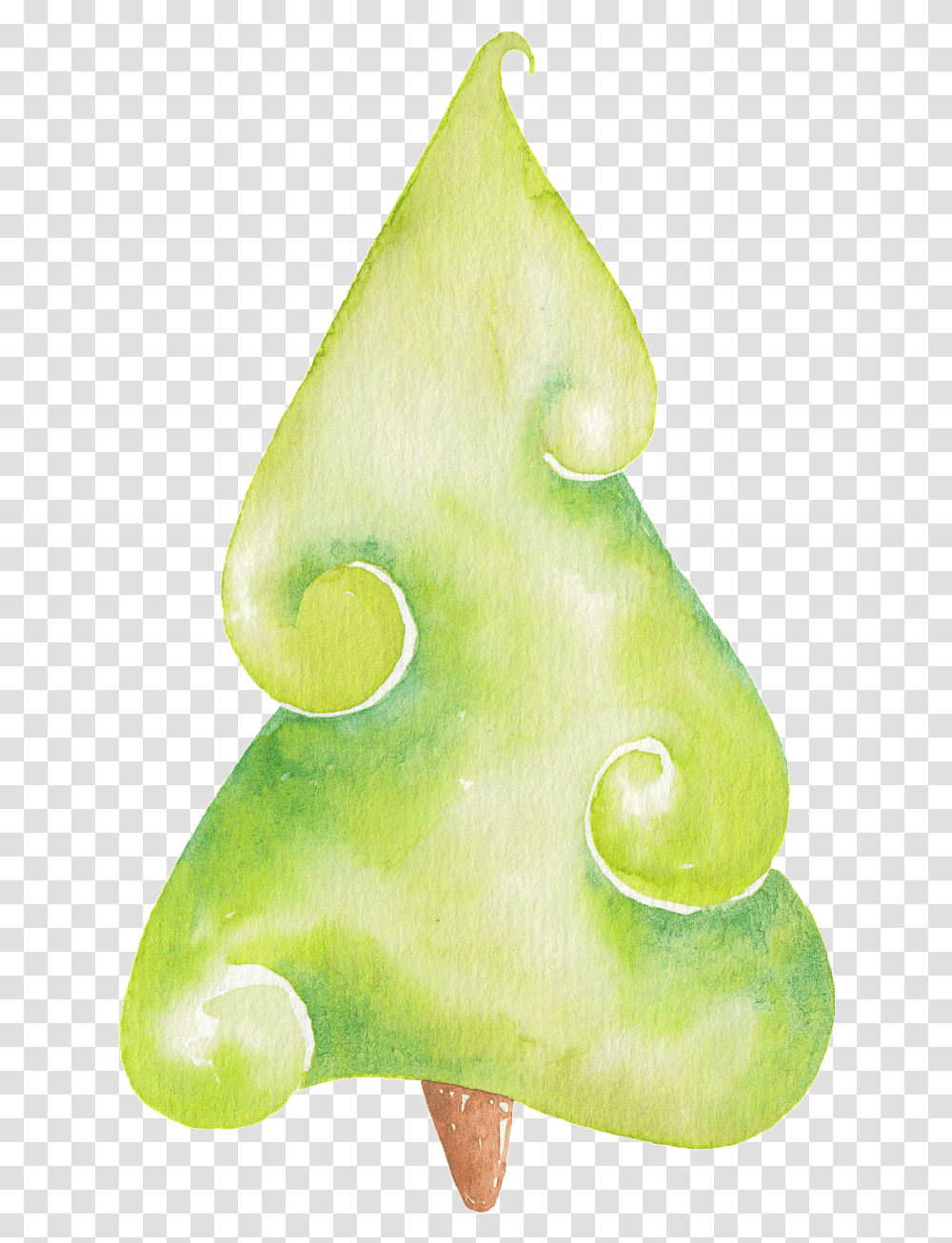 Creative Cartoon Christmas Tree Christmas Tree, Plant, Fruit, Food, Tennis Ball Transparent Png