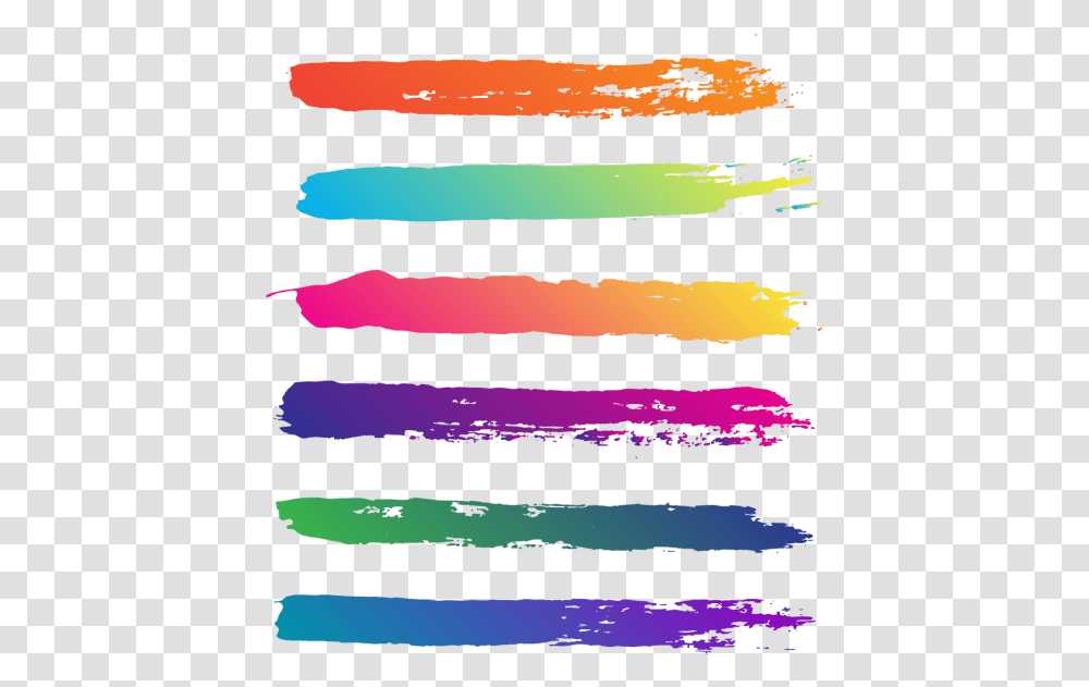 Creative Colorful Color Brush Stroke Vector, Oars Transparent Png
