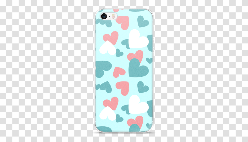 Creative Design A Focus Pink Blue White Hearts Iphone Mobile Phone Case, Rug, Electronics, Texture, Cell Phone Transparent Png