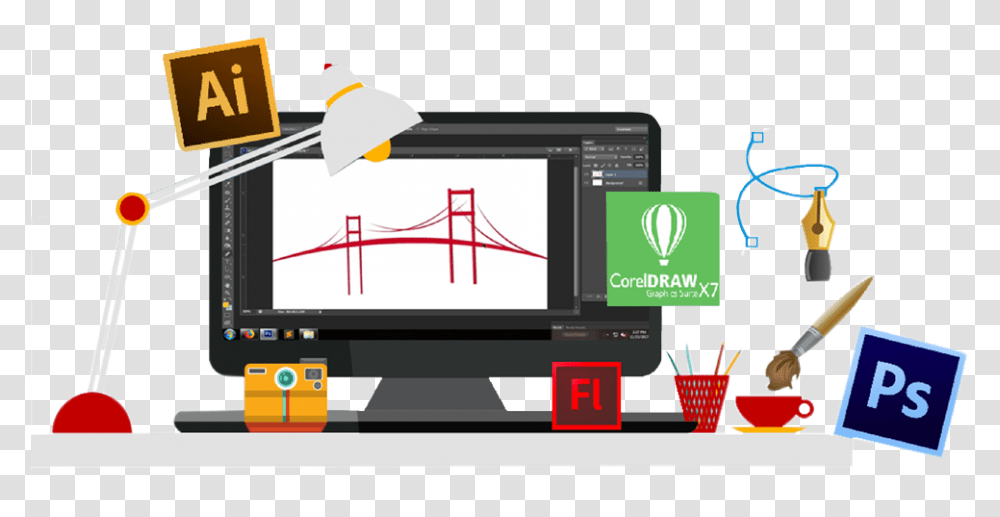 Creative Design Creative Web Design Banner, Electronics, Computer, Monitor, Screen Transparent Png