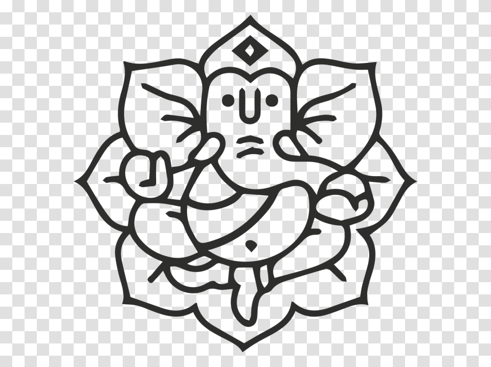Creative Ganesh Clip Art, Stencil, Emblem, Statue Transparent Png