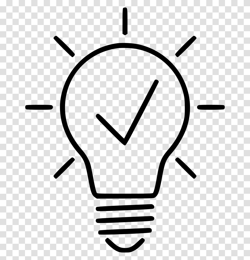 Creative Idea Light Bulb Innovation Icon Free Download, Lightbulb, Stencil Transparent Png