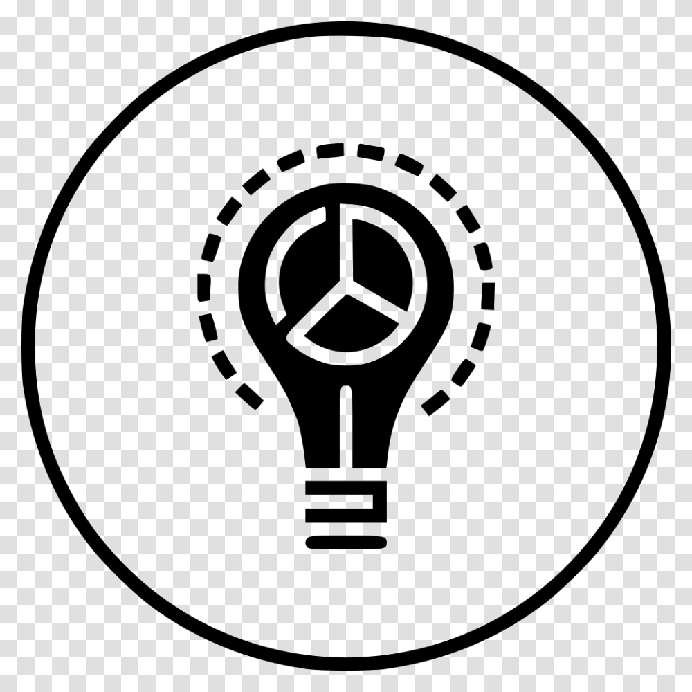 Creative Marketing Idea Statics Pie Seo Optimization Modernization Symbols, Light, Lightbulb, Stencil Transparent Png