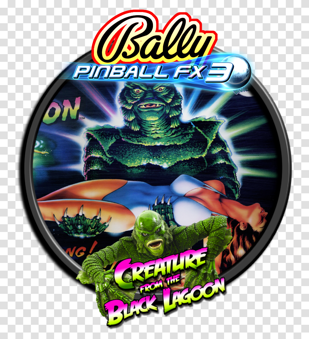 Creature From The Black Lagoon Pinball Art, Person, Human, Disk, Dvd Transparent Png