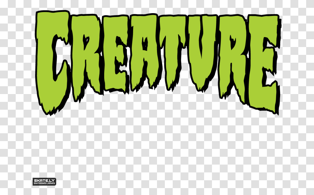 Creature Skate Wallpaper Skateboards Brands Logos, Text, Plant, Vegetation, Green Transparent Png