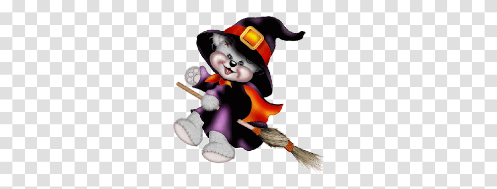 Creddy Teddy Witch On Broom Halloween Clip Art Clip Art, Person, Human, People, Fireman Transparent Png