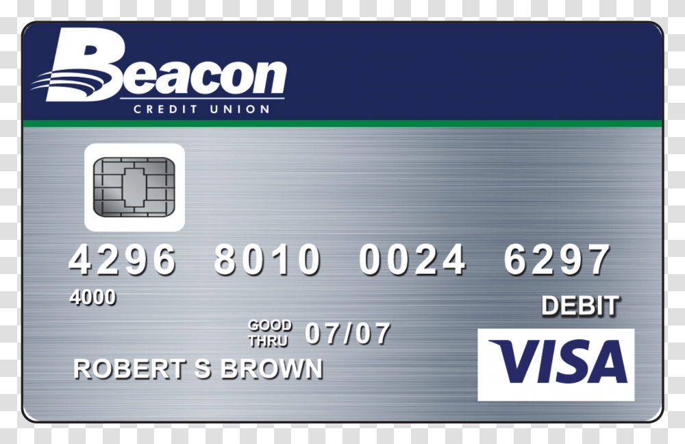 Credit Card Beacon Credit Union Visa Card Transparent Png