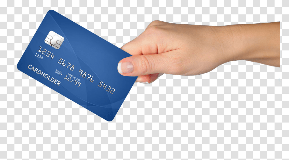 Credit Card Hand With Credit Card, Person, Human Transparent Png