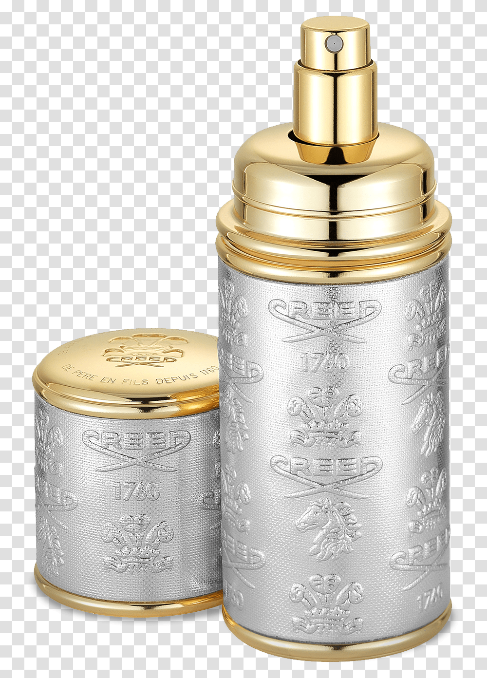 Creed Atomizer Gold Black, Shaker, Bottle, Cylinder Transparent Png