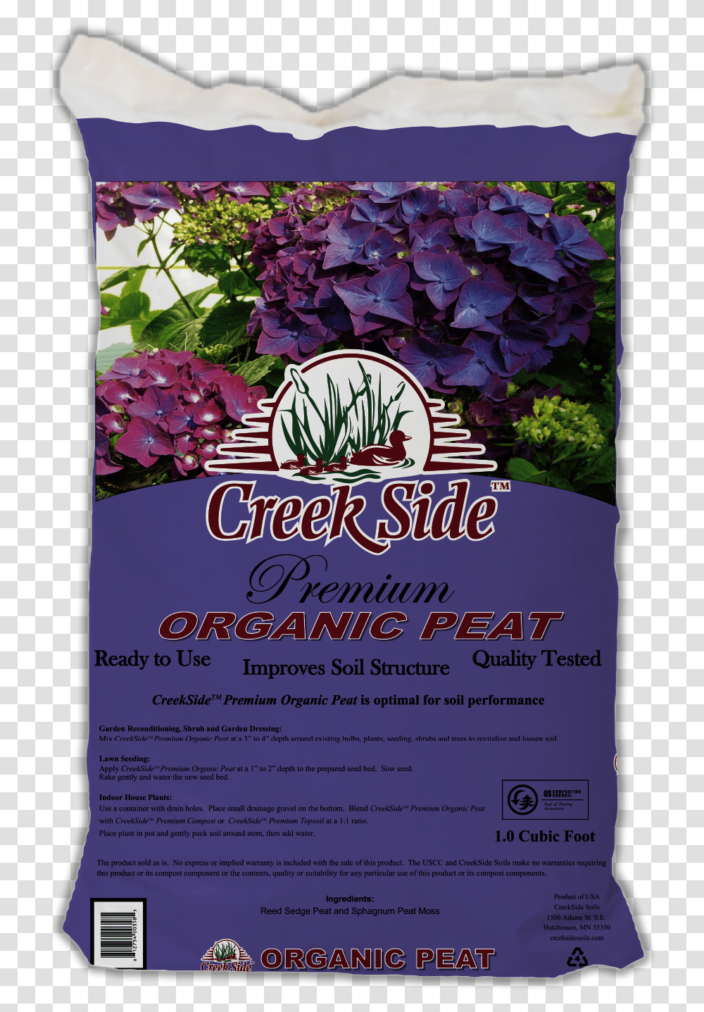 Creekside Bag Of Premium Organic Peat, Poster, Advertisement, Flyer, Paper Transparent Png