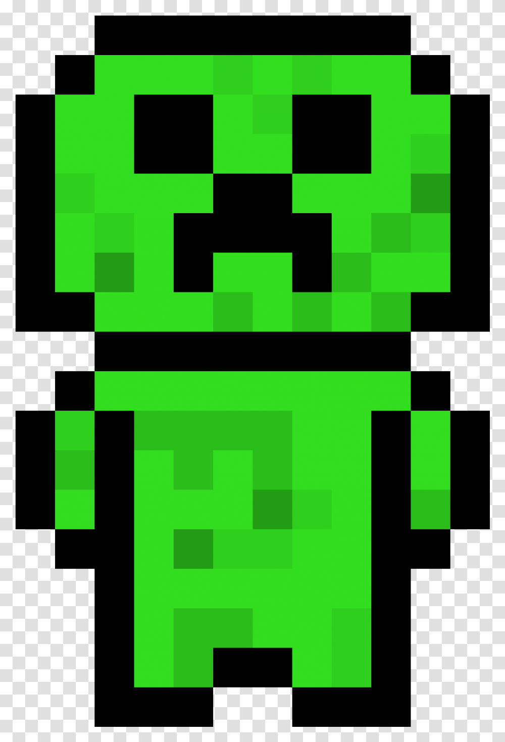 Creeper Pixel Art 8 Bit Character Sprite, First Aid, Minecraft Transparent Png