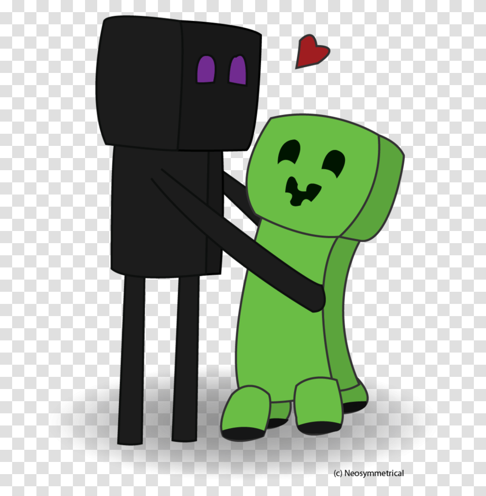 Creepers Just Wanna Have Hugs By Xxnerukaxx Enderman And Creeper Hugging, Performer, Magician, Knight Transparent Png